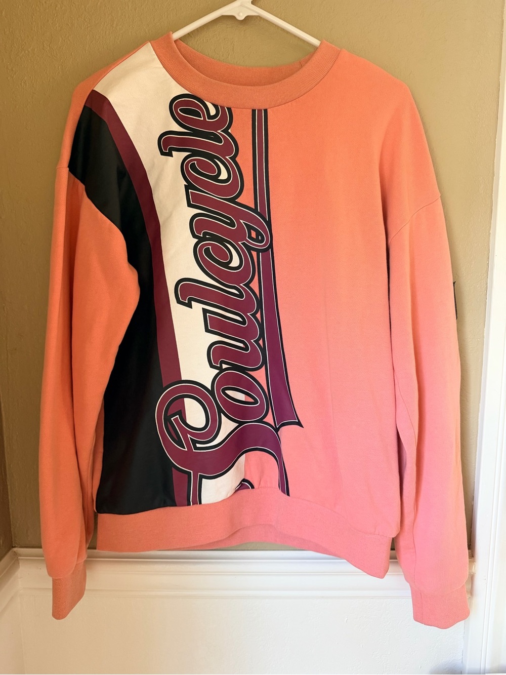 PE Nation Soulcycle pink Graphic Crewneck Sweater